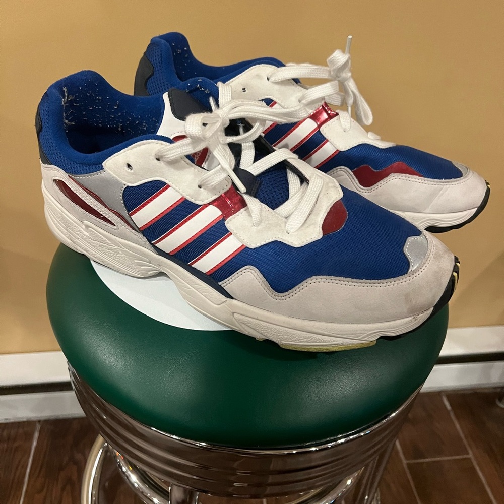 Adidas streetwear shoe - white, blue, red, neon green - no original box